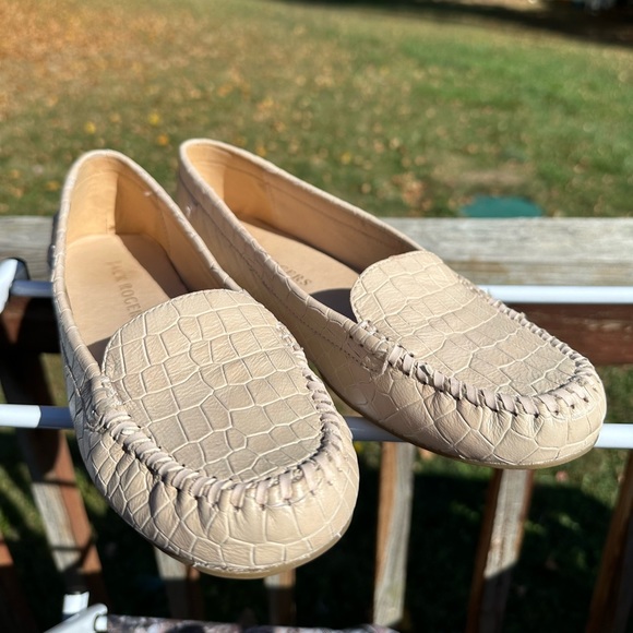 Jack Rogers Millie Moccasins in Blush Croc 8.5M - Picture 1 of 7